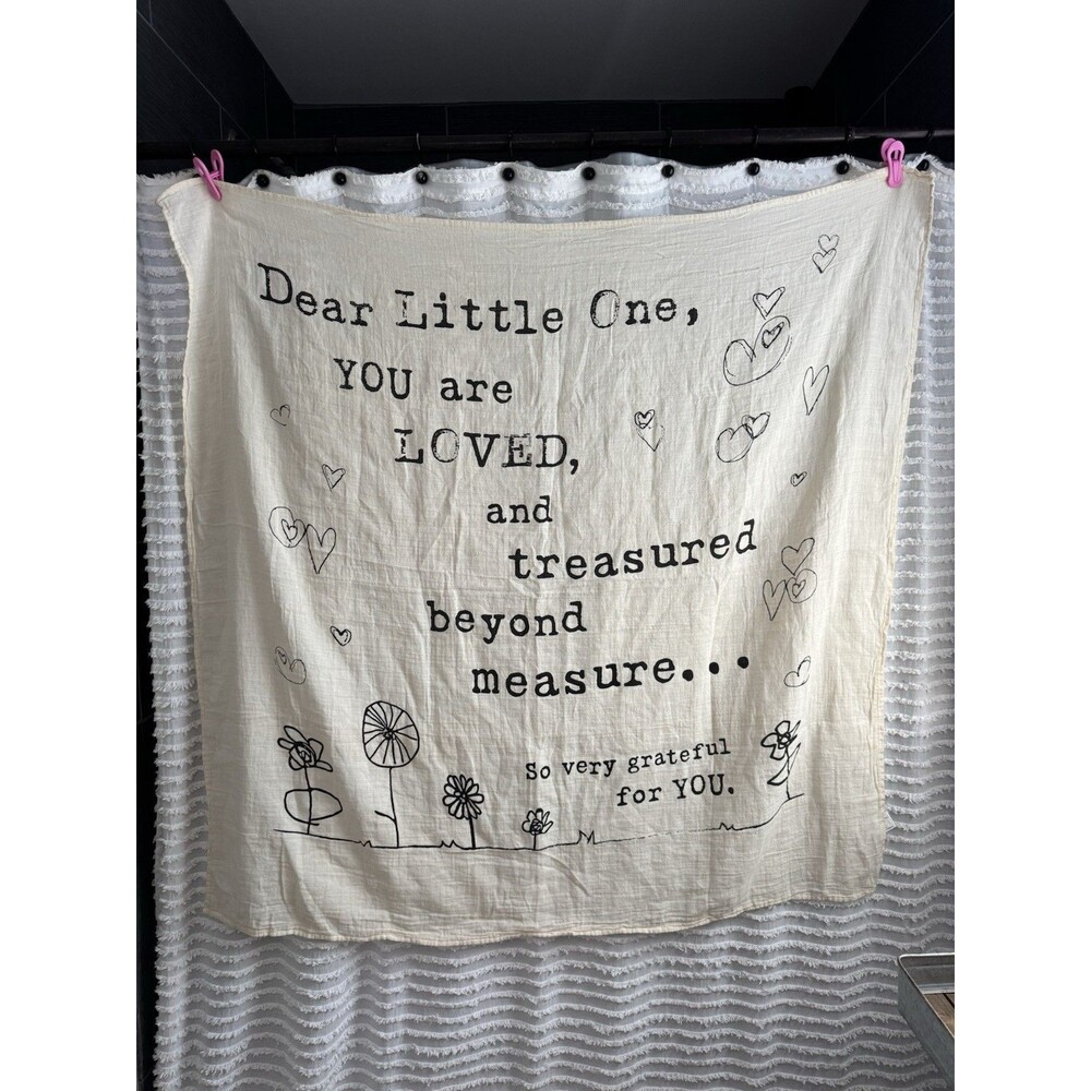 Dear Little One Photo Swaddle True By Kelly Rae Roberts Measures 50”x48” Cream